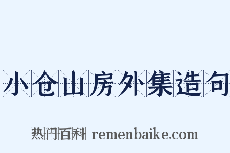 小仓山房外集造句是什么意思的图片